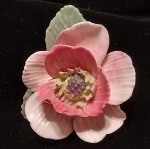 Bone China Flower Brooch made in England